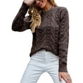 thumbnail image 1 of Sanbonepd Womens Sweaters Fashion Solid Color Pullover Long Sleeve Knit Sweater, 1 of 5