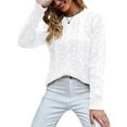 thumbnail image 1 of Sanbonepd Womens Sweaters Fashion Solid Color Pullover Long Sleeve Knit Sweater, 1 of 5