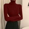 thumbnail image 1 of Sanbonepd Womens Turtleneck Fall Sweaters Tight Knit Sweater Pullover Underneath The Lapel, 1 of 4