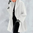 thumbnail image 1 of Sanbonepd Womens Winter Trench Coat Ladies Warm Slim Long Overcoat Fleece Jacket, 1 of 7