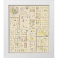 thumbnail image 1 of Sanborn 12x13 White Modern Wood Framed Museum Art Print Titled - Bloomington Indiana Landowner - Sanborn 1887, 1 of 4