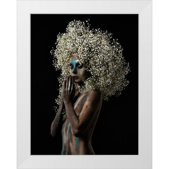 Sanchez, Alfredo 19x24 White Modern Wood Framed Museum Art Print Titled - Aqua