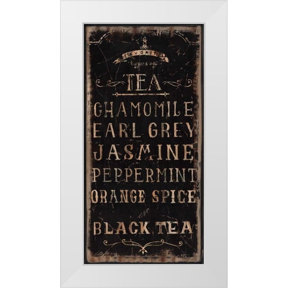 Sanchez, Luis 11x18 White Modern Wood Framed Museum Art Print Titled - Tea