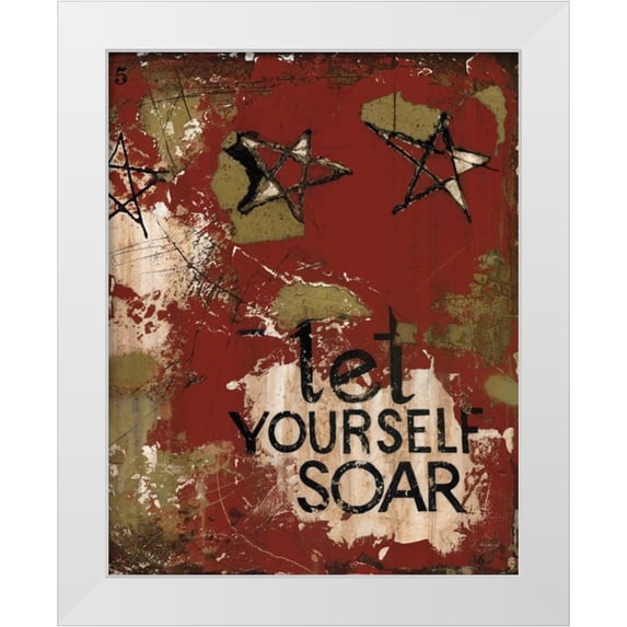 Sanchez, Luis 26x32 White Modern Wood Framed Museum Art Print Titled - Let Yourself Soar