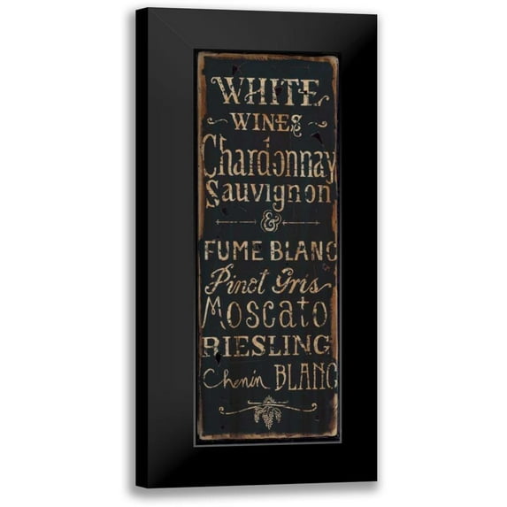 Sanchez, Luis 9x18 Black Modern Framed Museum Art Print Titled - White Wines