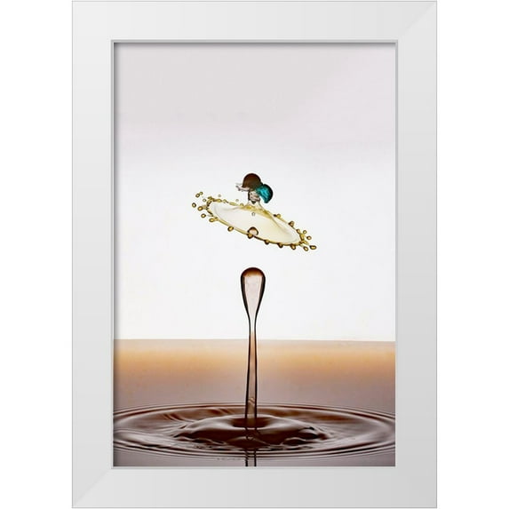 Sanchez, Manuel 11x14 White Modern Wood Framed Museum Art Print Titled - Flying Drop