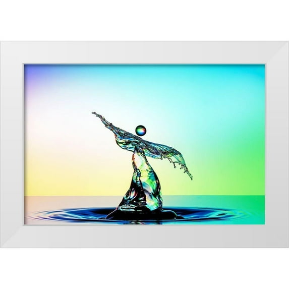 Sanchez, Manuel 32x23 White Modern Wood Framed Museum Art Print Titled - Angel