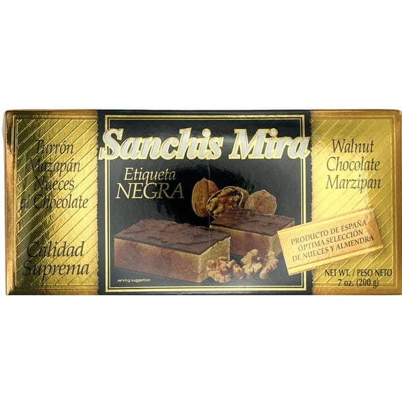 Sanchis Mira Walnut Chocolate Marzipan | Etiqueta NEGRA 200 Grams