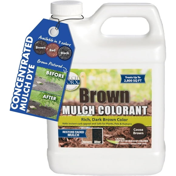 Sanco Industries MulchWorx Brown Mulch Color Concentrate - 2,800 Sq. Ft. - Rich Dark Brown Mulch Dye Spray