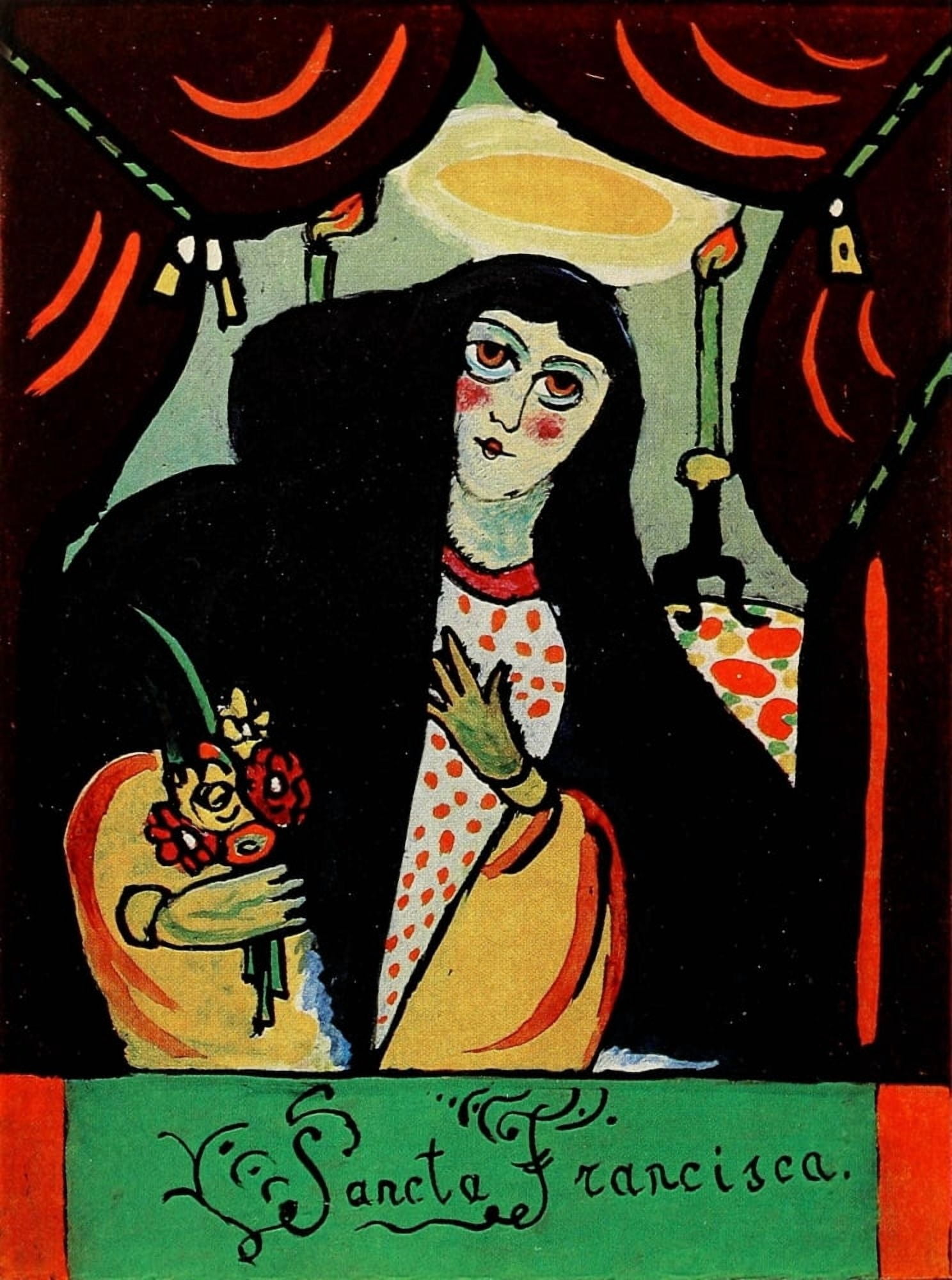 Sancta Francisca 1911 Canvas Art - Wassily Kandinsky (18 x 24)
