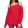 thumbnail image 1 of Sanctuary Clothing Womens Amelie Cold Shoulder Pullover Sweater, Red, Small, 1 of 3