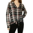 thumbnail image 1 of Sanctuary Clothing Womens Colton Tie-Front Button Up Shirt, Black, X-Large, 1 of 2