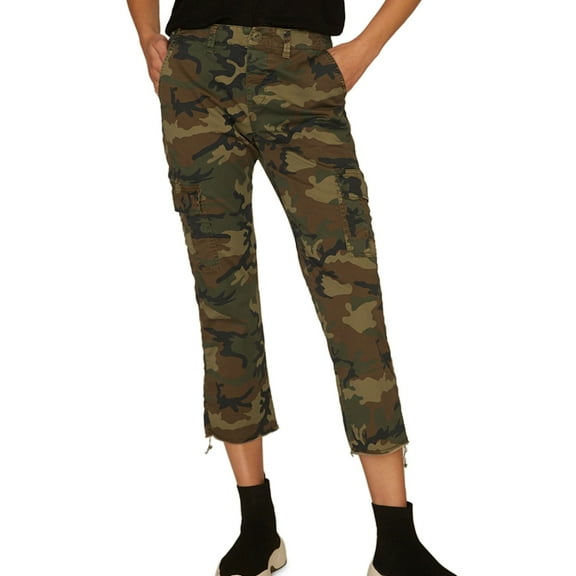 Sanctuary Clothing Womens Cropped Casual Cargo Pants, Green, 29