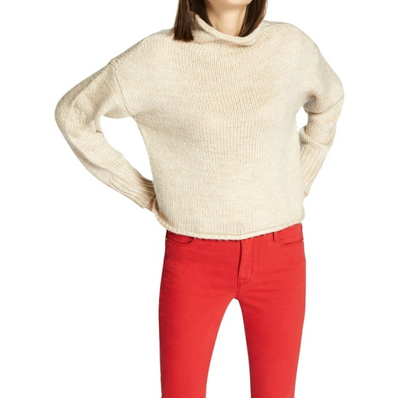 Sanctuary Clothing Womens Curl Up Pullover Sweater, Brown, Large