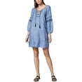 thumbnail image 1 of Sanctuary Clothing Womens Denim Peasant Dress, Blue, Medium, 1 of 2