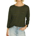thumbnail image 1 of Sanctuary Clothing Womens Emmett Linen Basic T-Shirt, Green, Medium, 1 of 1