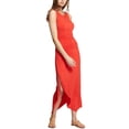 thumbnail image 1 of Sanctuary Clothing Womens Hankerchief Hem Midi Dress, Orange, Large, 1 of 2