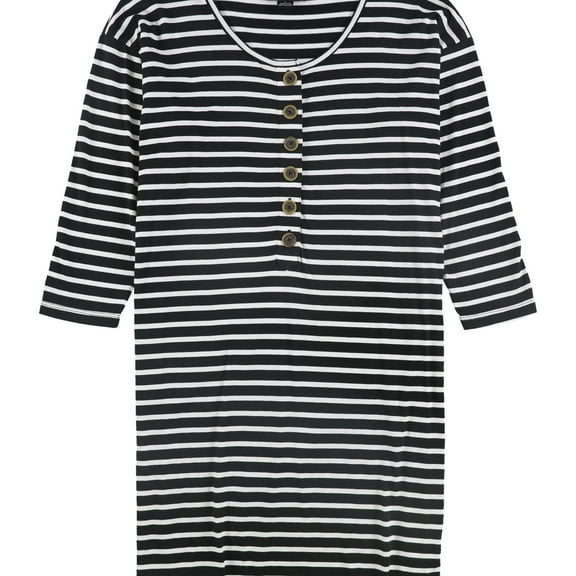 Sanctuary Clothing Womens Henley High-Low Dress, Black, Small