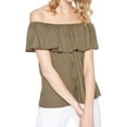 thumbnail image 1 of Sanctuary Clothing Womens Misha Baby Doll Blouse, Green, X-Small, 1 of 2