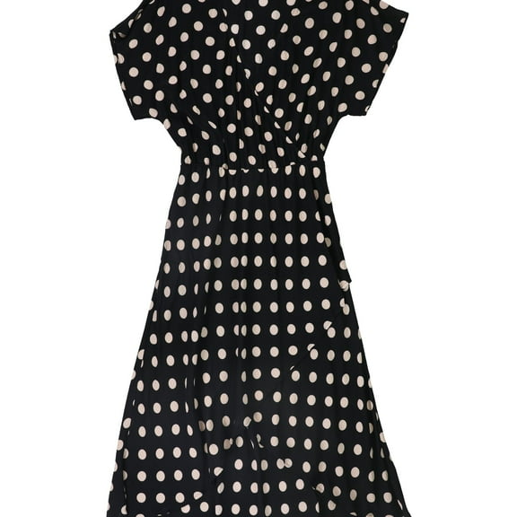 Sanctuary Clothing Womens Polka-Dot Wrap Dress, Black, Medium