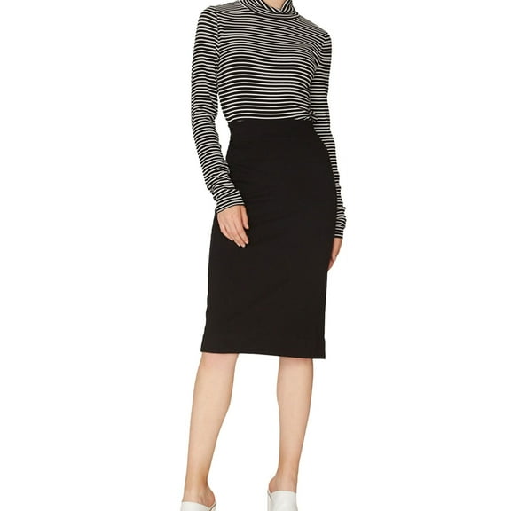 Sanctuary Clothing Womens Ribbed Basic T-Shirt, Black, X-Small