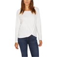 thumbnail image 1 of Sanctuary Clothing Womens Side Twist Front Basic T-Shirt, White, X-Large, 1 of 2
