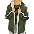 thumbnail image 1 of Sanctuary Clothing Womens Track-Stripe Parka Coat, Green, X-Large, 1 of 1