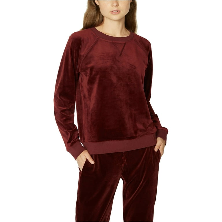 Red hotsell velour sweatshirt