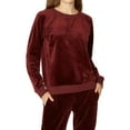 thumbnail image 1 of Sanctuary Clothing Womens Velour Sweatshirt, Red, Small, 1 of 2