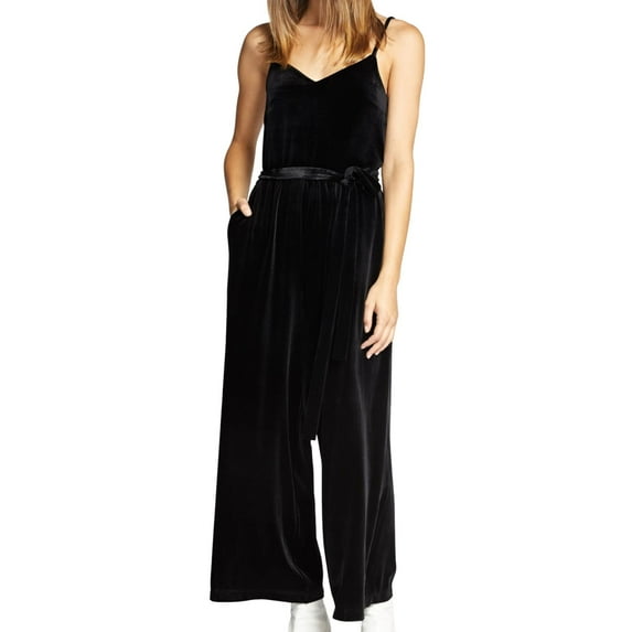 Sanctuary Clothing Womens Velvet Jumpsuit, Black, Medium