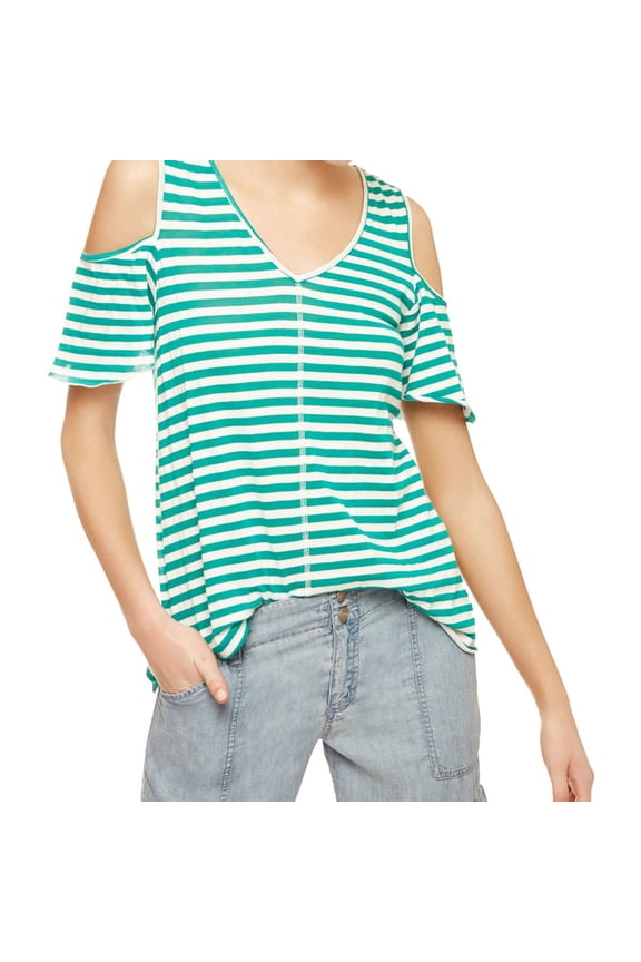 Dahlia Cotton Cold Shoulder Top White/Kingston S