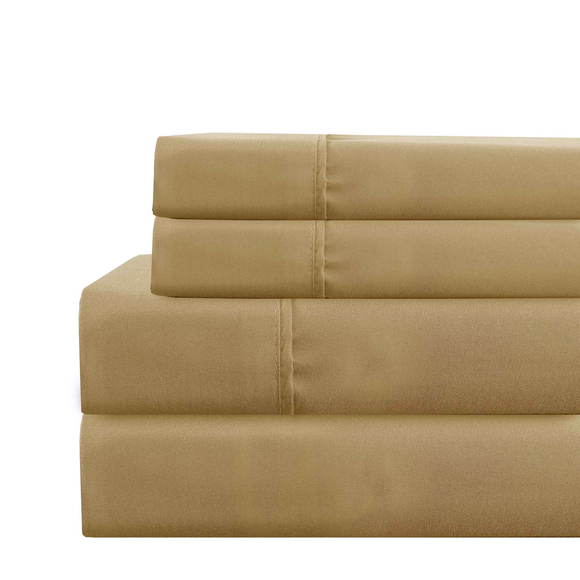 Sanctuary DeepPocket Ultra Soft 4 Piece Sheet Set Gold Cal. King
