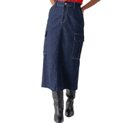 Sanctuary Denim Women's Essential Magnetic Cargo Standard Rise Skirt, 21
