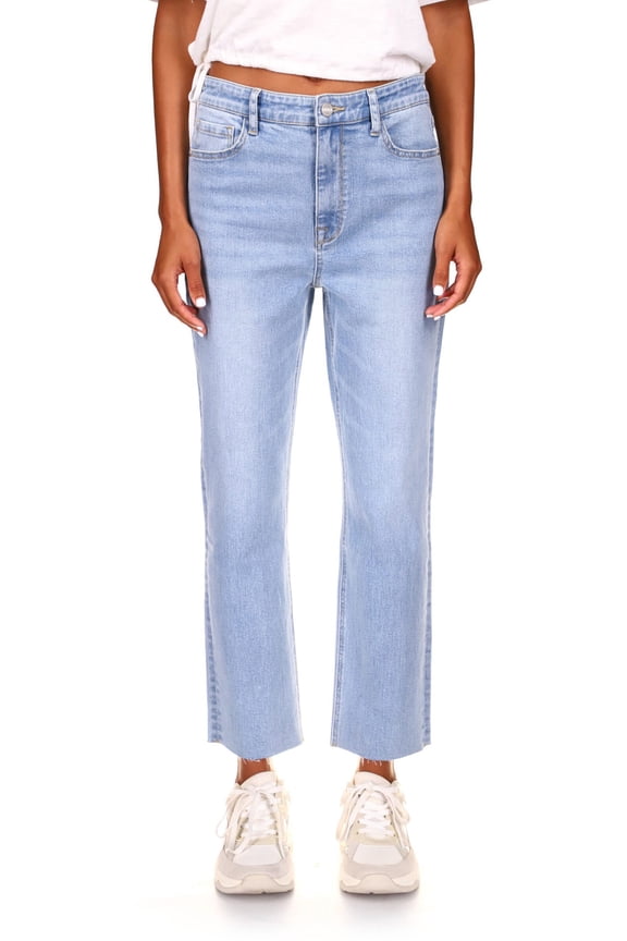 Denim Womens Denim Cropped Straight Leg Jeans