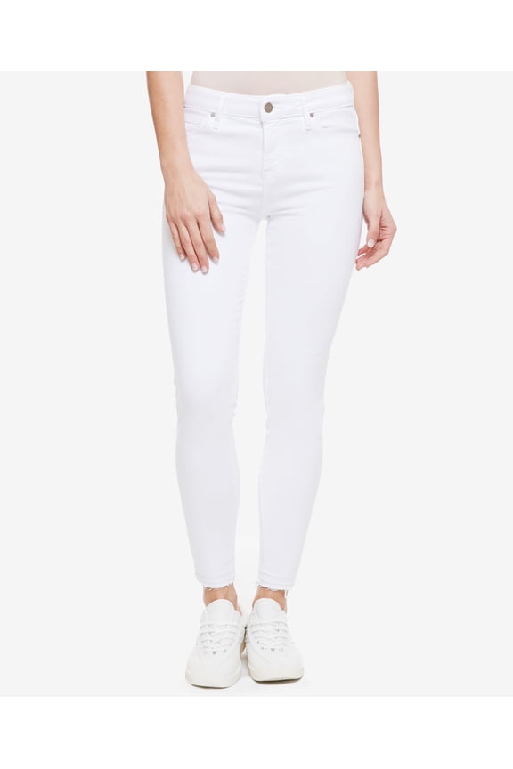 Denim Womens Robbie White Wash High-Rise Colored Skinny Jeans