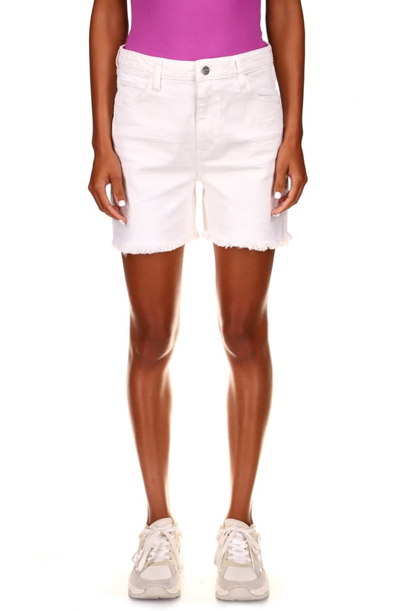 Denim Womens Sidewalk Denim Frayed Hem Denim Shorts