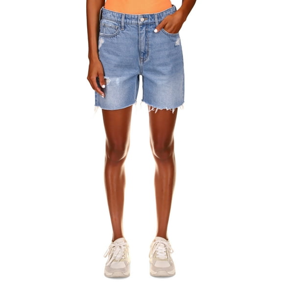 Sanctuary Destructed Cut-Hem Denim Shorts In Fade - 26
