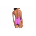 thumbnail image 1 of Sanctuary High Leg Scoop, Criss-Cross Back, Ribbed One-Piece Swimsuit, Women's, 1 of 2