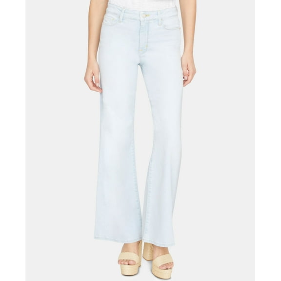 Sanctuary High Rise Wide Leg Jeans White Sand 28