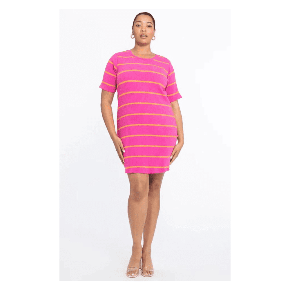 Sanctuary - Must Have Stripe Dress, Tangerine Tart, XXL - Walmart.com