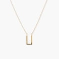 thumbnail image 1 of Sanctuary Project by sanctuaire U Shaped Thin Bar Necklace Gold, 1 of 2