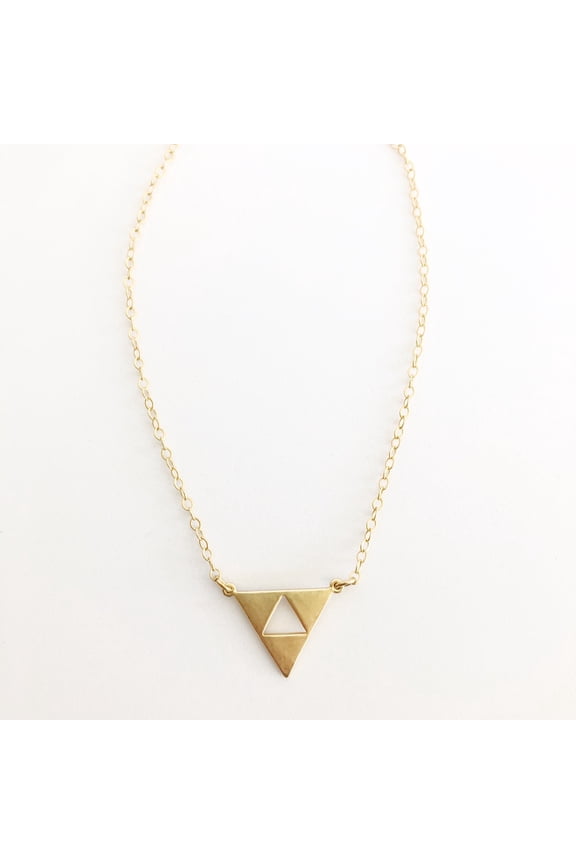 Sanctuary Project by sanctuaire triangle Necklace Gold
