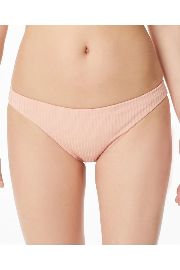 Refresh Rib Cinch-back Hipster Bikini Bottoms In Rose Smoke - XS