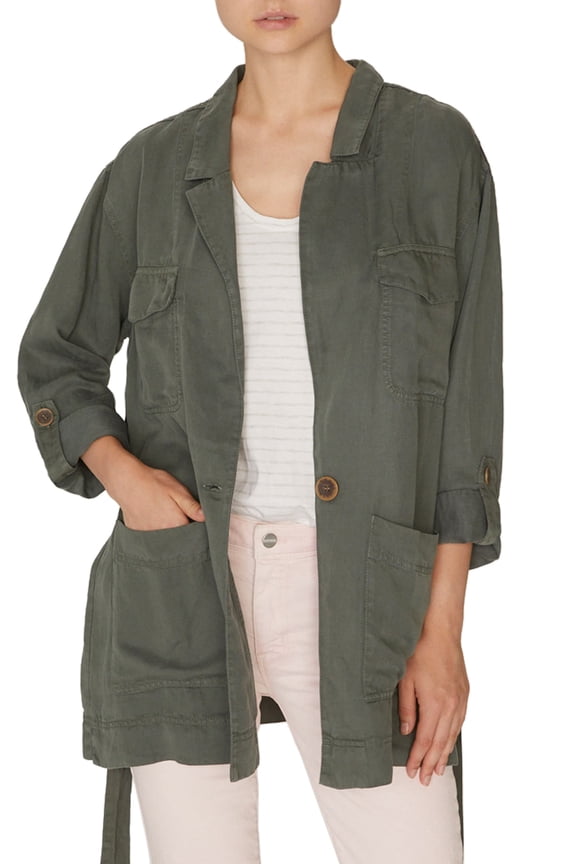 Safe Travels Belted Surplus Jacket Washed Peace Green XS