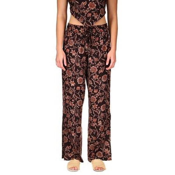 Sanctuary Side Slit Wide-leg Pants In Dusk Flora - S