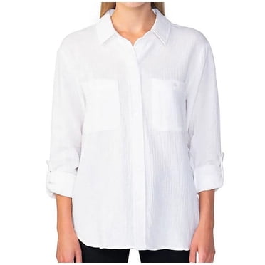 Buy White - Relaxed 100% Cotton Button Down Casual Long Sleeve Shirt From Next K
