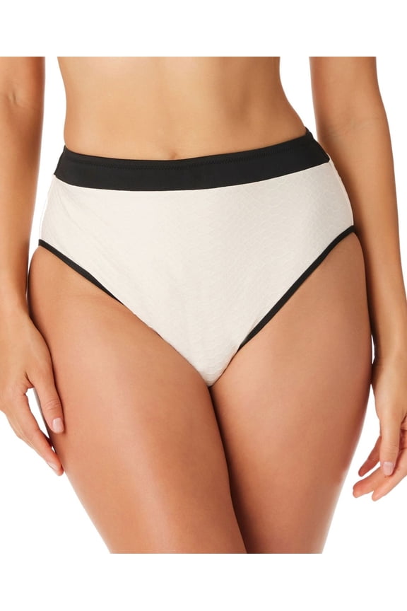 WHITE SAND Snake Bite Banded High-Leg Swim Bottom, US Large