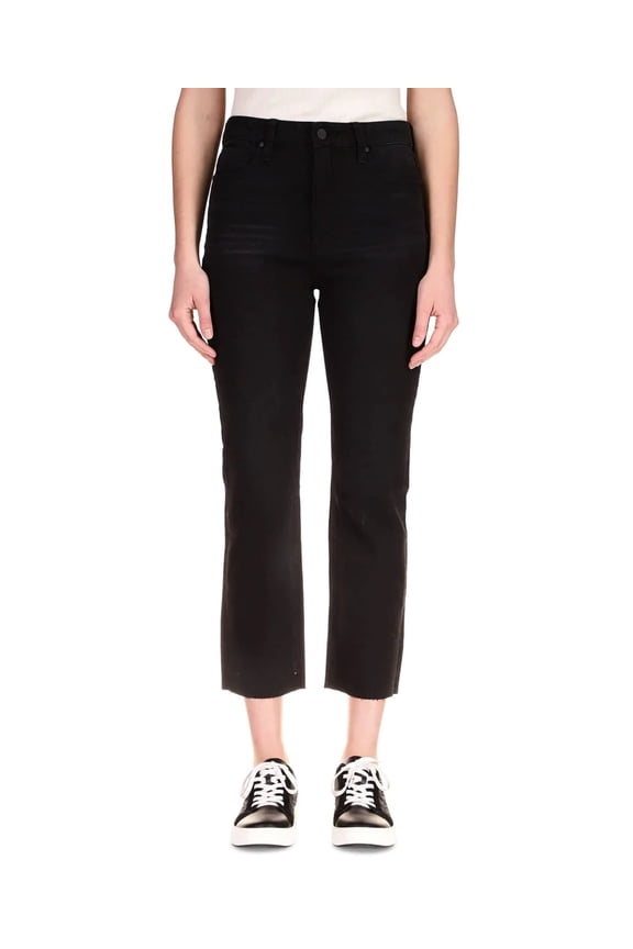 Women's Black Good Vibes Cropped Denim Jeans Size 28