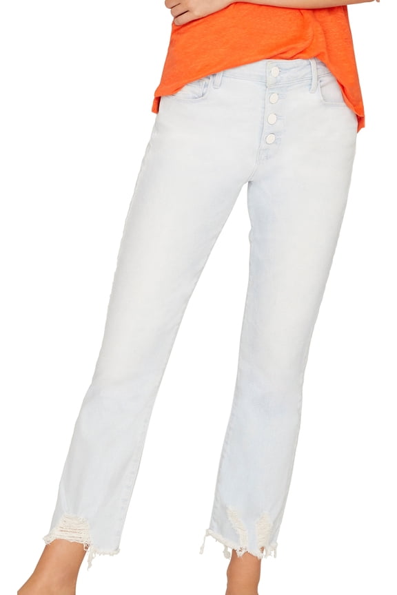 Women's Jeans Denim 27X26 Cropped Button-Fly Blue 27