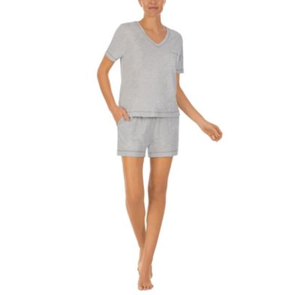 Sanctuary Women's ShortmSleeve Gray Boxer Pajamas Set M